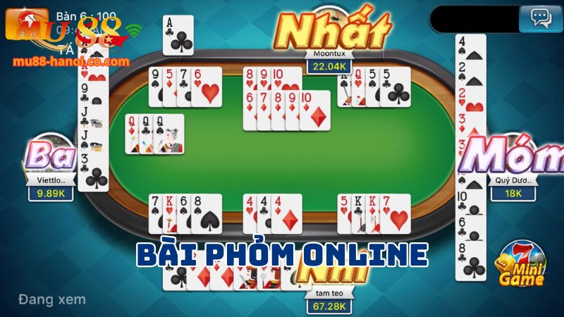 Bài Phỏm online là hình thức chơi mới tiện lợi